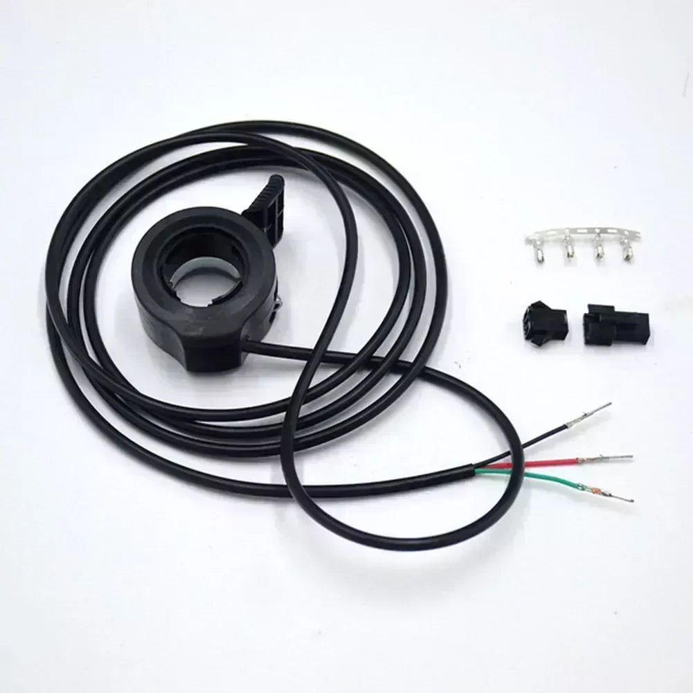 SPORTFUNSF Outdoor Thumb Throttle E Bike Parts Assembly Replacement Three-wire Black Ebike Electric Bike For Electric Bicycle PA