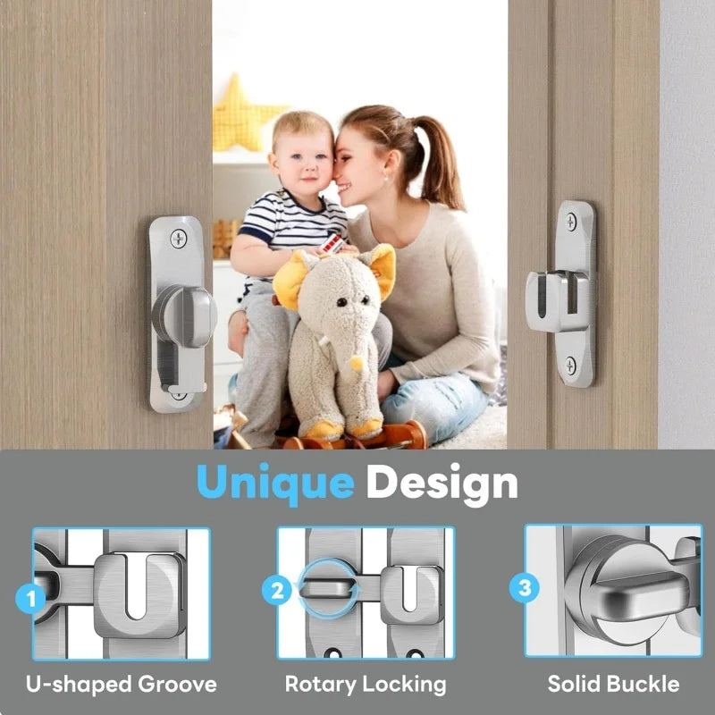 Zinc Alloy Sliding Door Latch – 90/180° Flip Lock, Gate Bolt