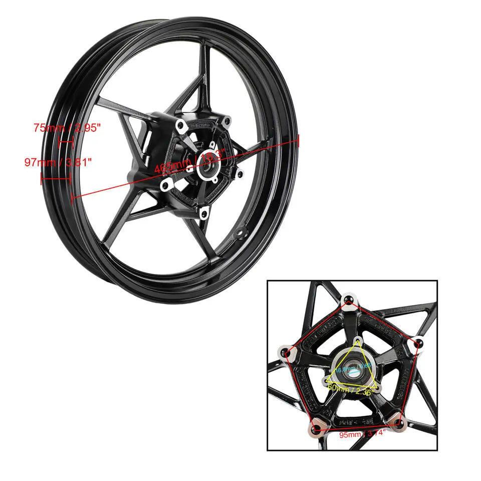 Front Wheel Rim for Kawasaki Ninja 400 & Z400 2018-2023 - image 6
