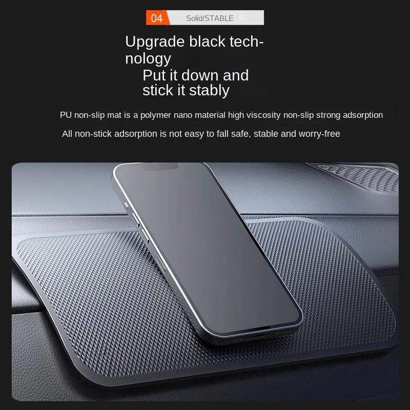 Car Non Slip Mat Sticky Anti Slip PU Pads Heat Resistant Car Dashboard Phone Sunglasses Holder Car Styling Lnterior