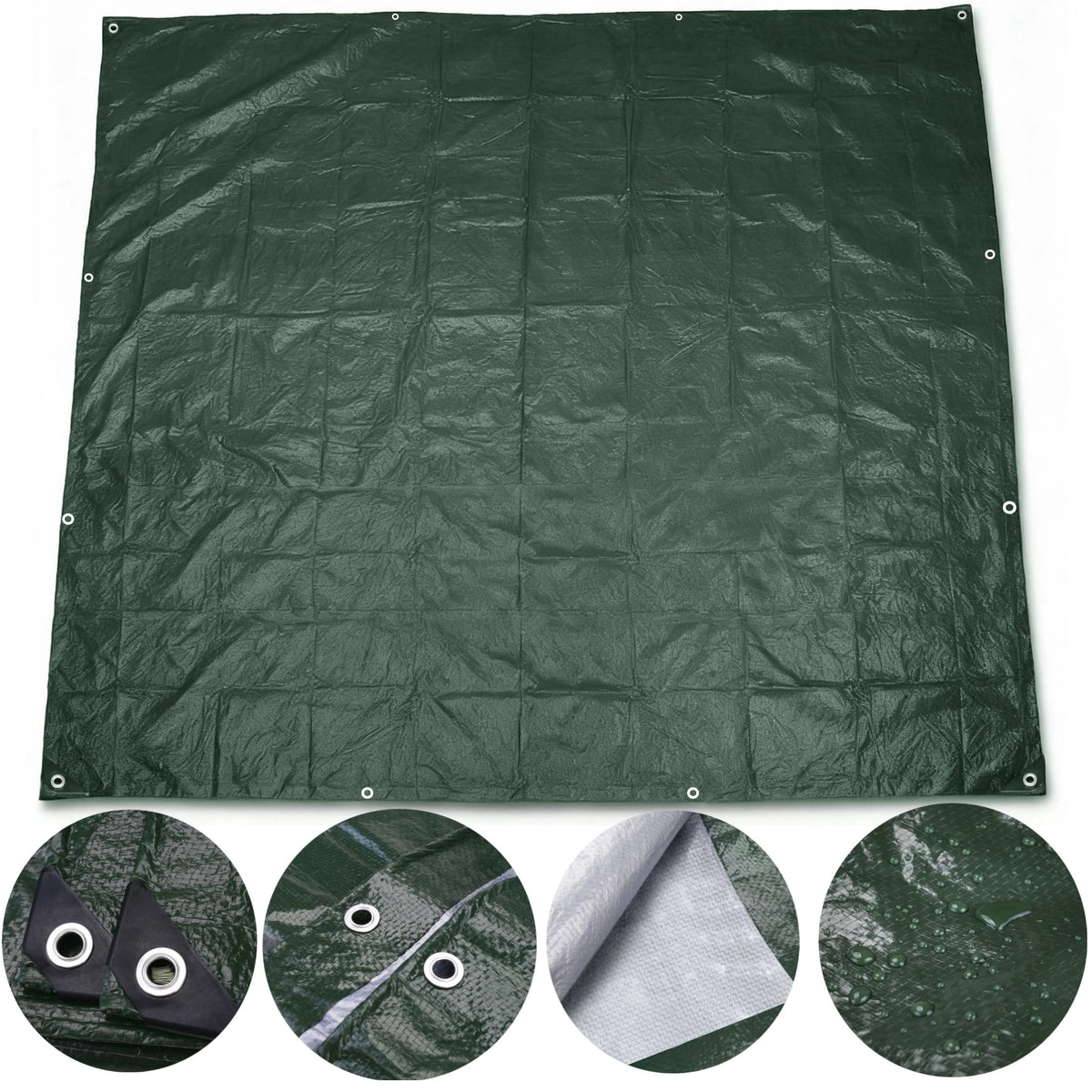 Heavy-Duty Anti-UV Waterproof Tarp with Grommets