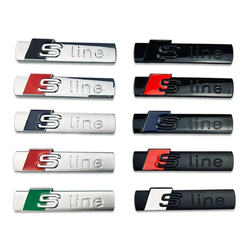 Sport Script Metal Fender Side Sticker for Audi A3 A4 A6 Q5 Q7