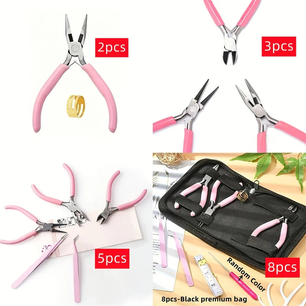 8pcs/5pcs/3ps/2pcs This Is a Set of Pliers, Tweezers, and an Opening Ring, a Portable and Multi-Purpose Tool