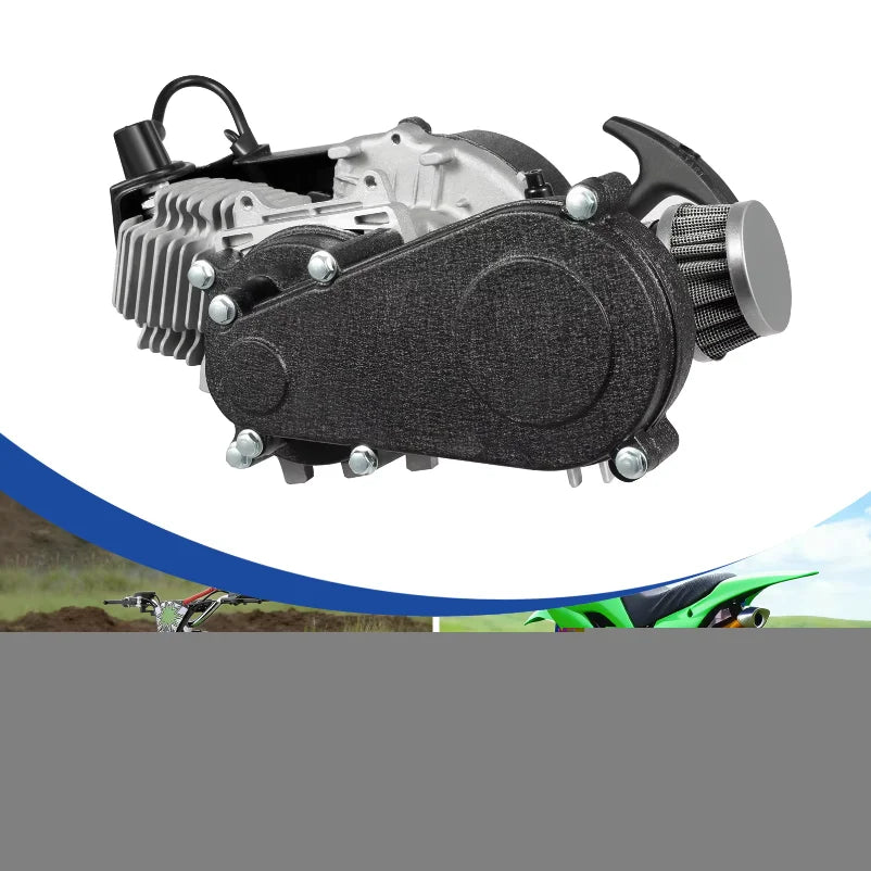 49cc 2-Stroke Pull Start Engine Kit with CVT Gearbox for Pocket Bikes