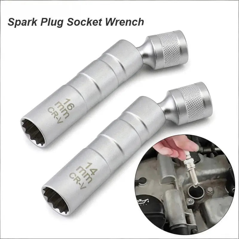 Spark Plug Socket Wrench Adapter 14mm 16mm Install Replace Repair Kit Swivel Torque Magnetic Remove Removal Gap Tool