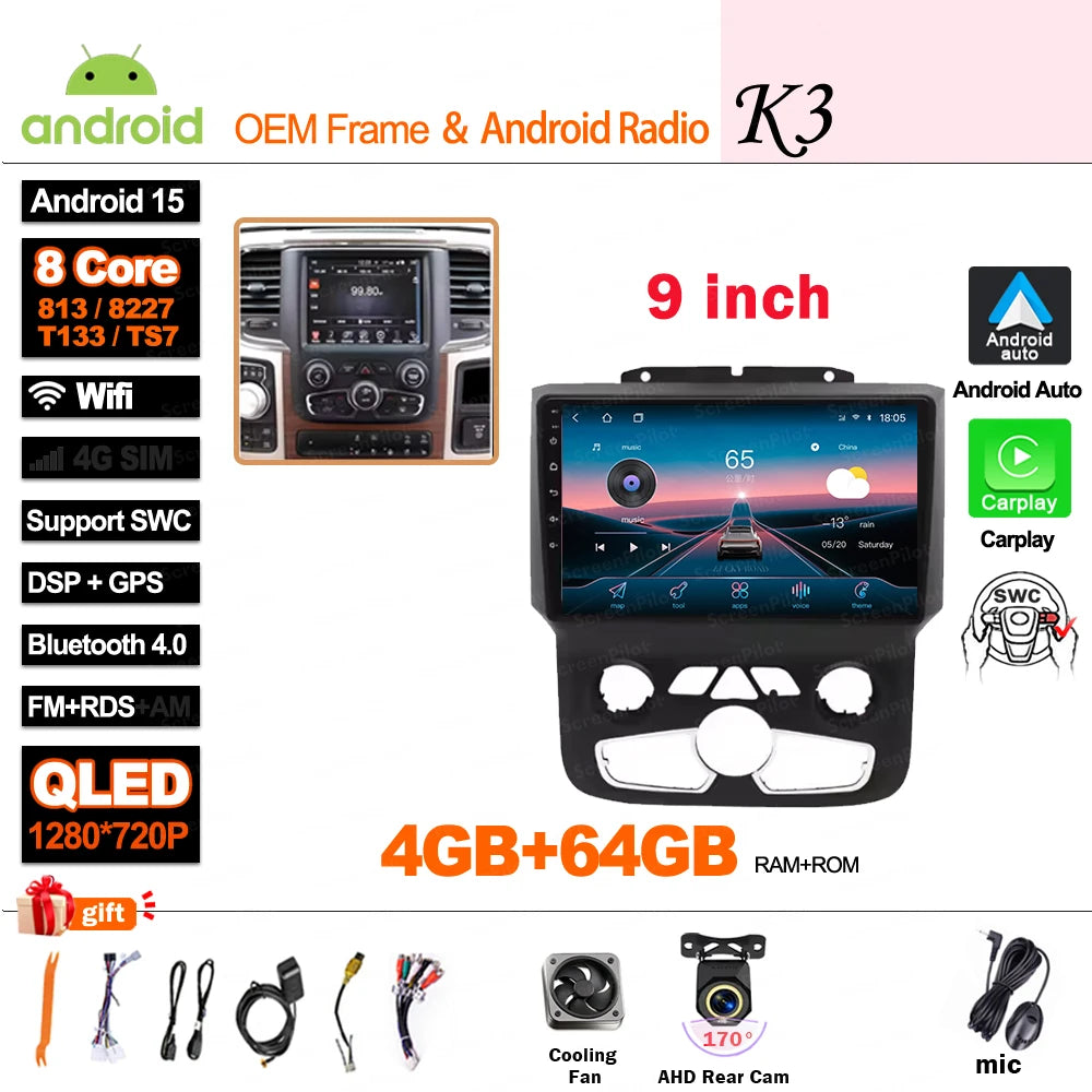 Android 16 Car Stereo Head Unit for Dodge Ram 1500 2500 3500 2013-2018 - image 33