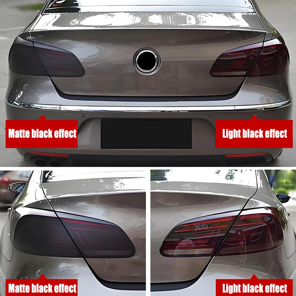 Car Headlight Taillight Tint Film - Smoke Black Self-Adhesive Vinyl - image 4