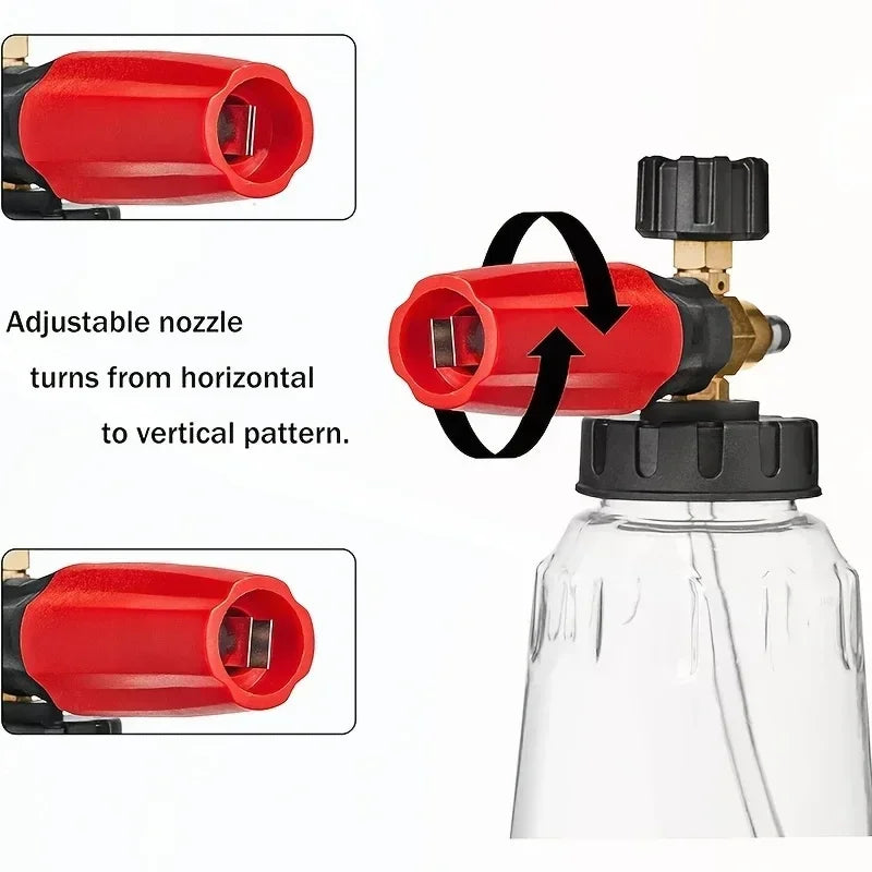 High pressure snow foam cannon, adjustable foam gun for pressure washers