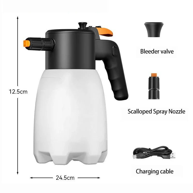 New Handheld Electric Foam Sprayer Hand Pump Foam Sprayer Snow Foam Cannon Motorized Car Wash Sprayer for Car Wash Home Cleaning