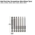 Ball End Hex Screwdriver Bit Set - Magnetic Allen Wrench Bits - image 10