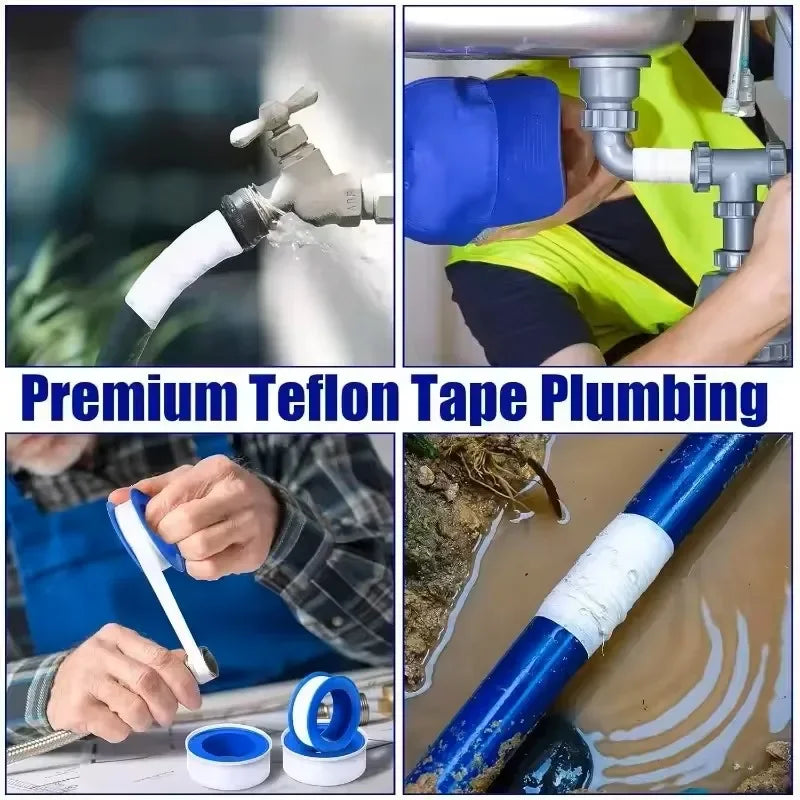 PTFE Thread Seal Tape Rolls – Plumbing & Pipe Sealing, 1–20 Pack