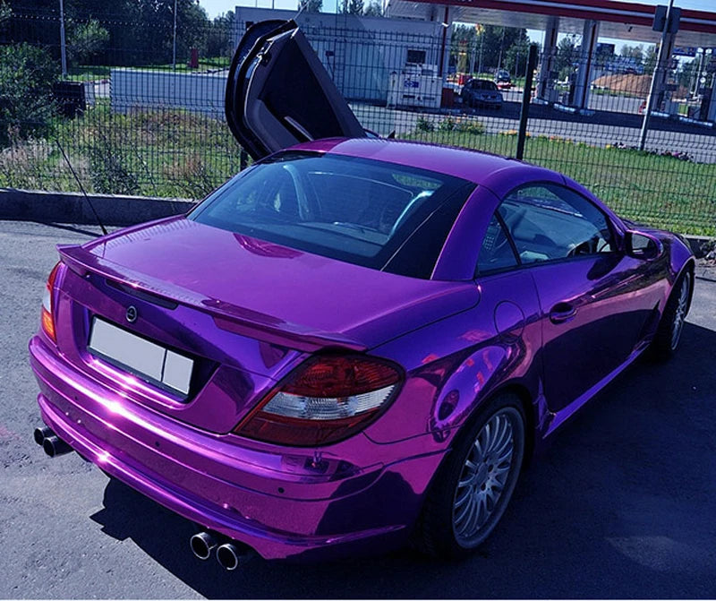 Purple Chrome Mirror Vinyl Wrap Film – Glossy Stretchable Car Decal - image 6