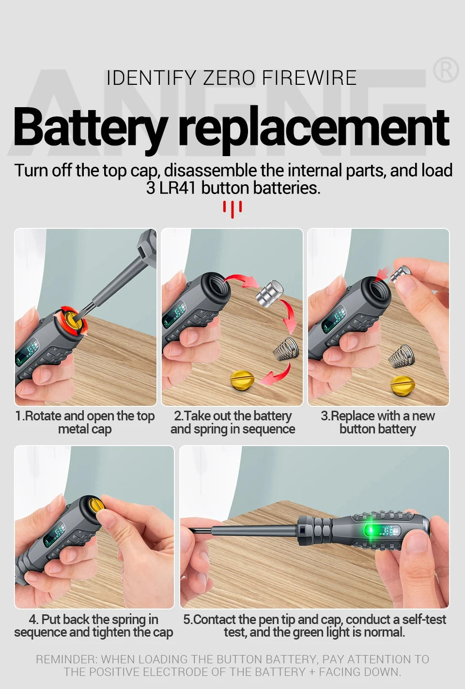 Non-Contact AC Voltage Tester Pen 70-600V - image 18