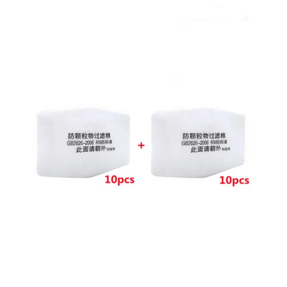 Half Face Dust Mask Respirator with 20 Pcs Filter Cotton, Industrial Use