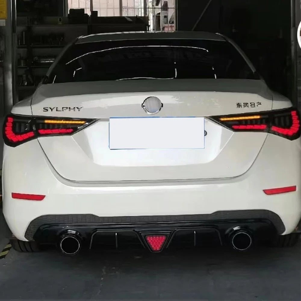 Rear Bumper Diffuser with LED for Nissan Sentra and Sylphy 2020-2022 - view 6