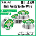 High Purity Rosin Core Solder Wire 0.3 to 0.6mm for Electronics Repair