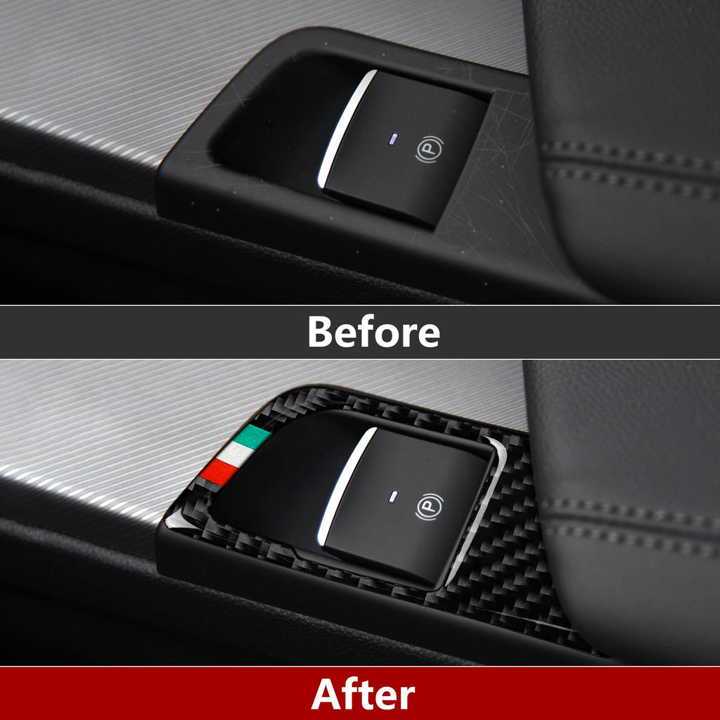 Carbon Fiber Interior Trim Stickers for Alfa Romeo Giulia and Stelvio