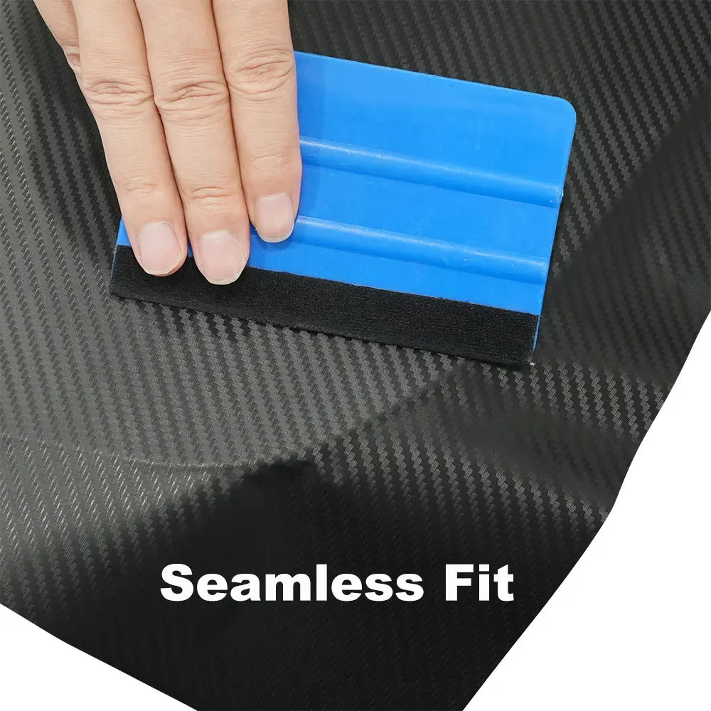 3D Carbon Fiber Car Wrap Vinyl Film - Black PVC for Car Motorcycle - image 4
