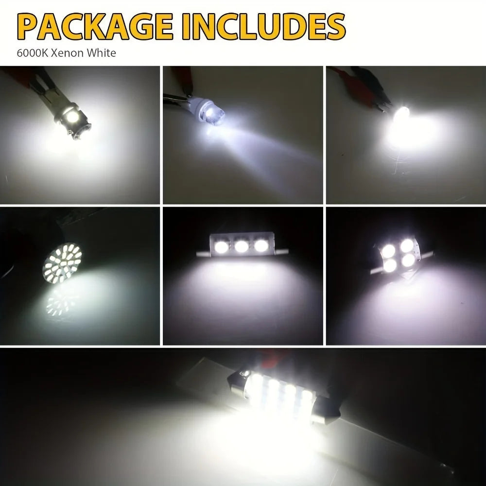 Boxed 42Pcs LED Car Interior Light Kit 12V W5W 2825 192 194 158 168 501 921 175 PC175 906 904 168 Auto Map Dome Reading Lamp
