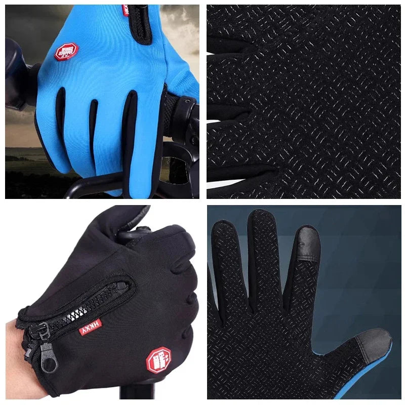 Winter Touchscreen Gloves – Windproof Non-Slip for Driving & Cycling