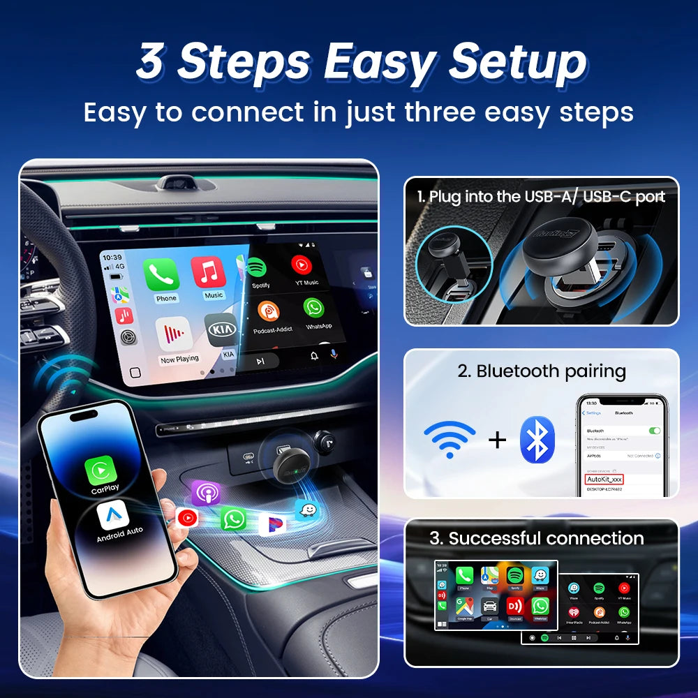 CarlinKit Mini Ultra 3 Wireless CarPlay & Android Auto Adapter - image 3