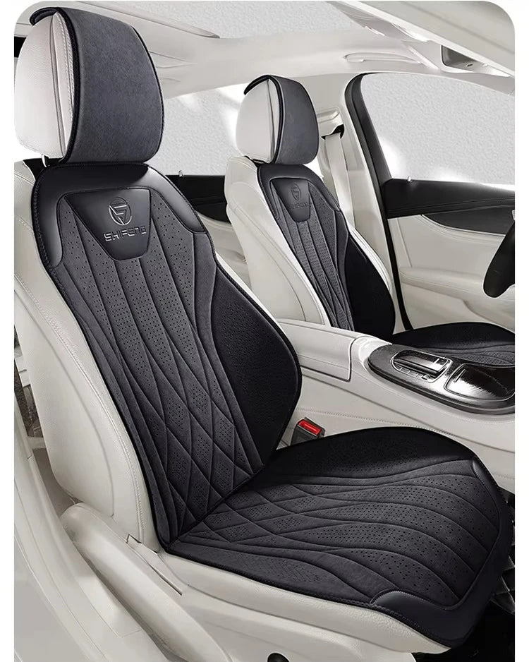 Perforated Suede-Finish Car Seat Covers, Single, Pair or Rear