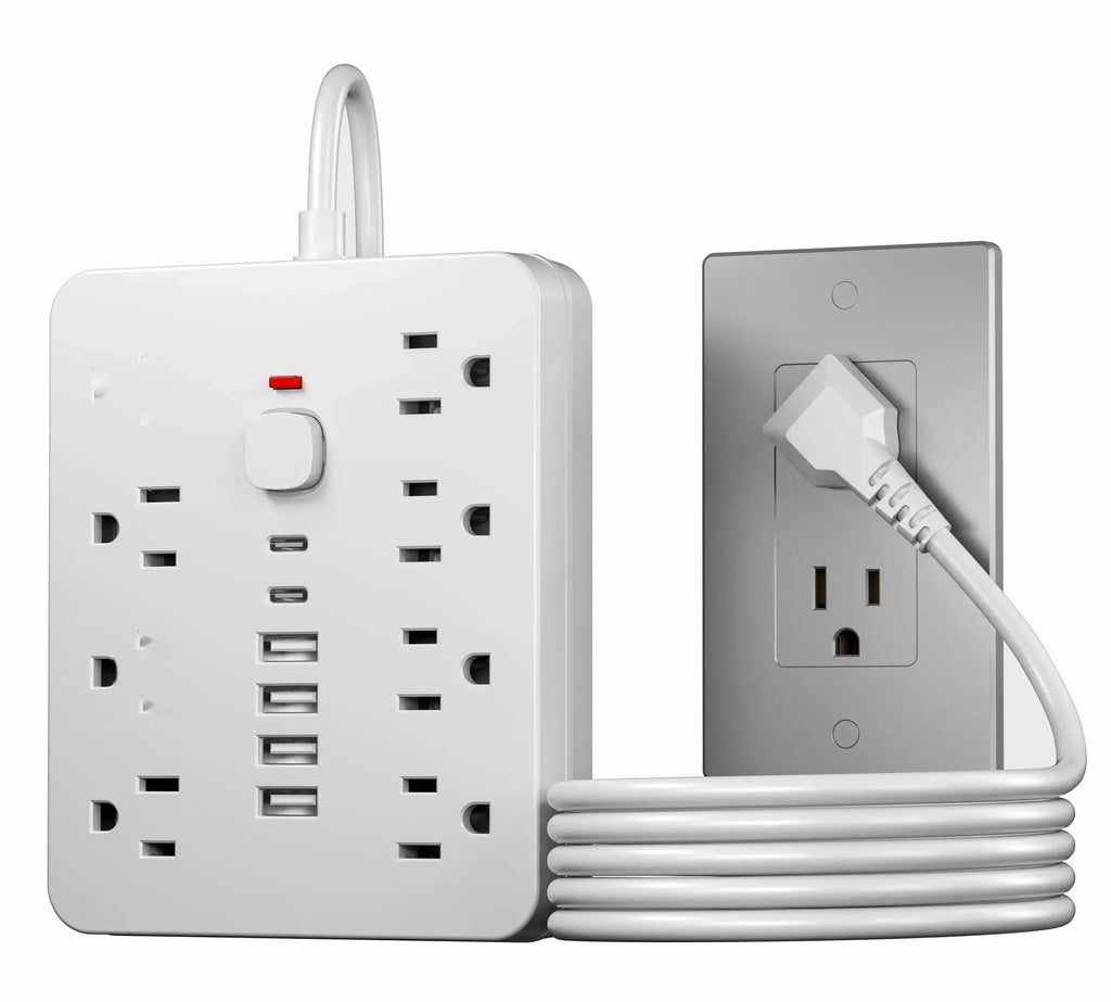 8-Outlet Surge Protector Power Strip with 6 USB Ports & 5ft Cord