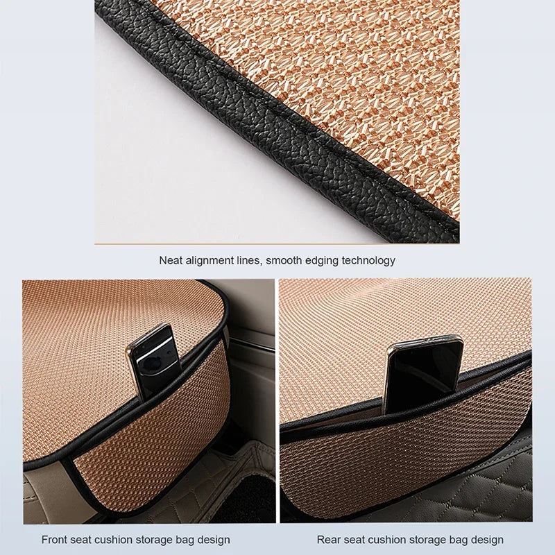 Breathable Ice Silk Car Seat Cushion – Non-Slip Comfort - image 2