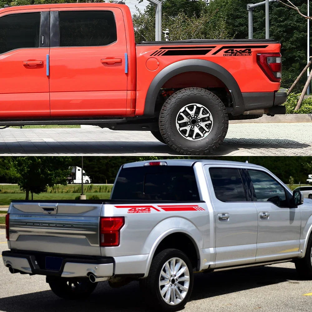 4x4 Off Road Side Stripe Vinyl Decals for Pickup Truck, 120 x 10 cm