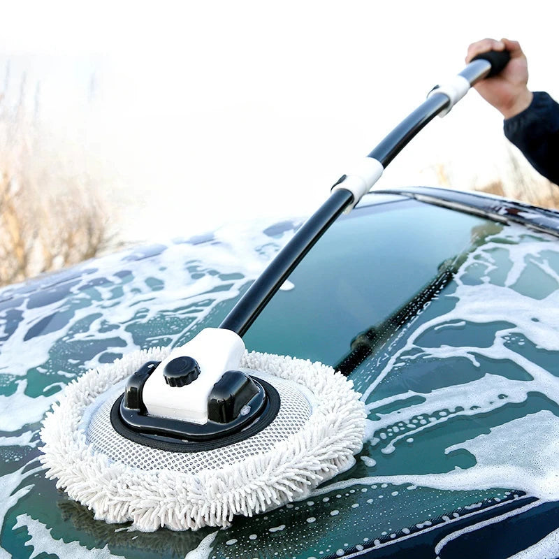 Telescoping Car Wash Brush with Soft Chenille Mop Head