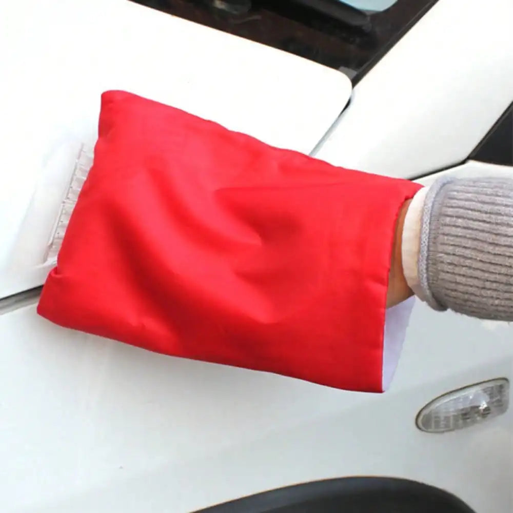Car mounted with protective cover, winter car snow shovel, snow shovel with plush warm gloves, defrosting and ice removal shovel