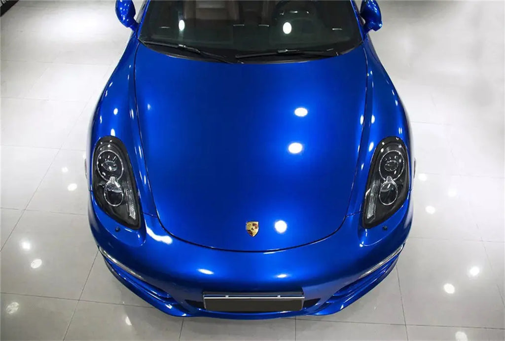 Blue Glossy Car Vinyl Wrap Film - Color Change Sticker - image 2