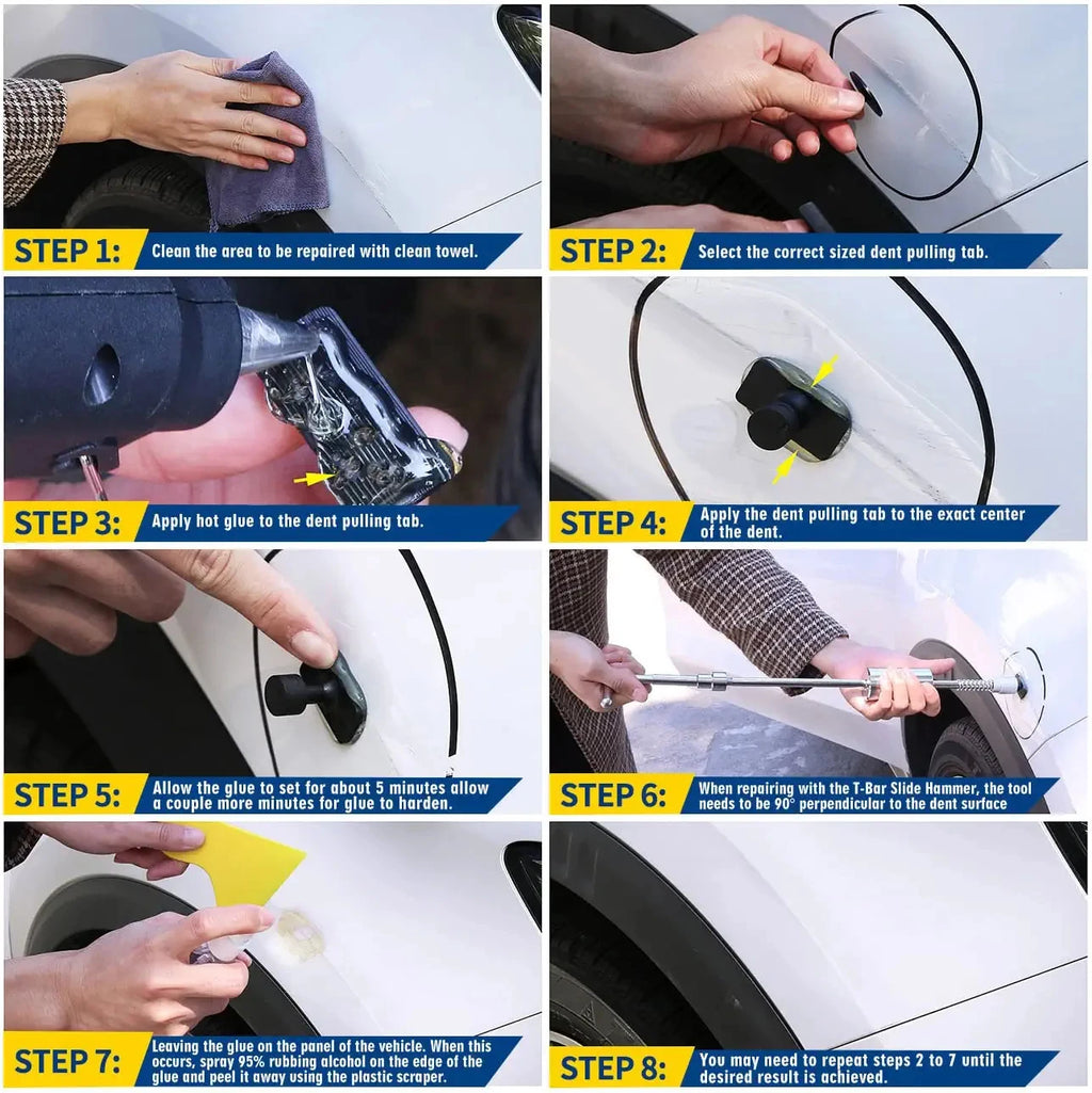 Car Dent Removal Kit - Paintless PDR Repair Tool with Glue Gun - image 3