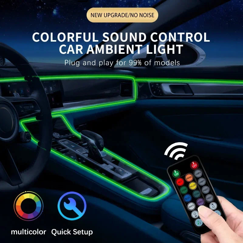 3M Flexible LED Ambient Light Strip for Car Interior - image 2
