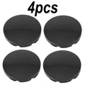 Wheel Center Caps, 55mm, Black ABS, Set of 4
