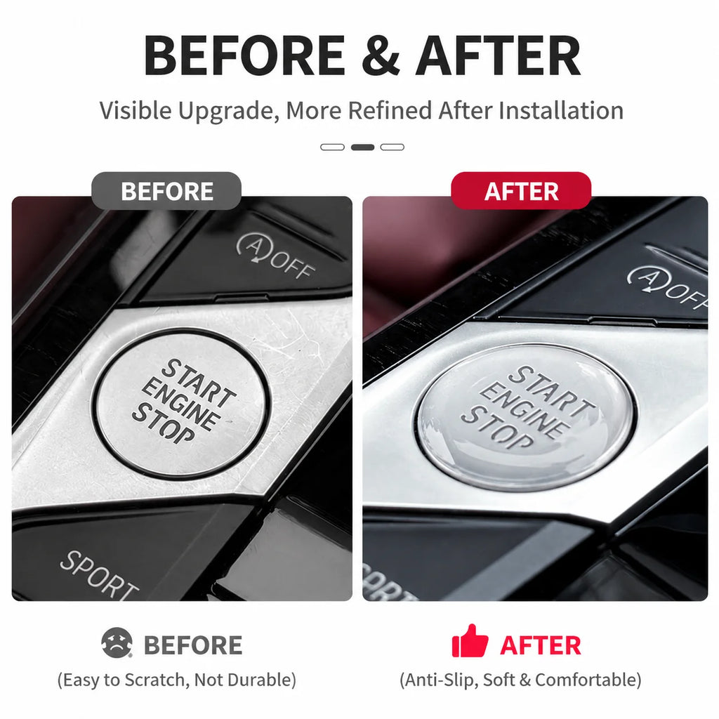 Crystal Clear Protective Sticker for Car Start Stop Button - view 2