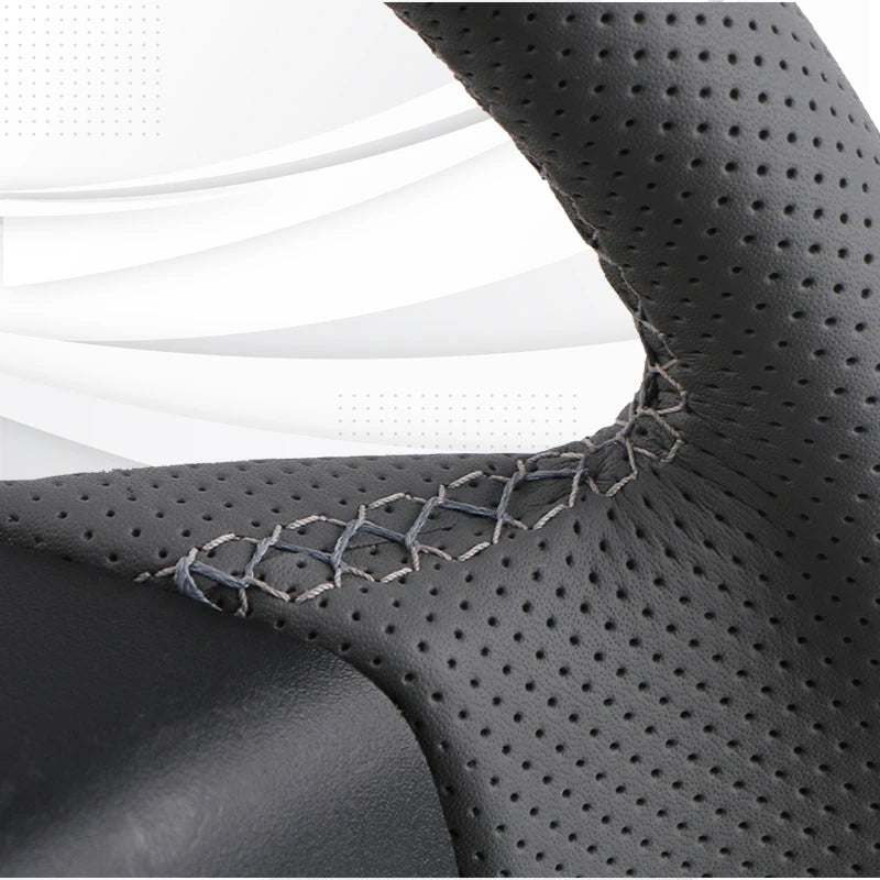 Premium Nappa Leather Steering Wheel Cover for Chevy Cruze Aveo - image 3