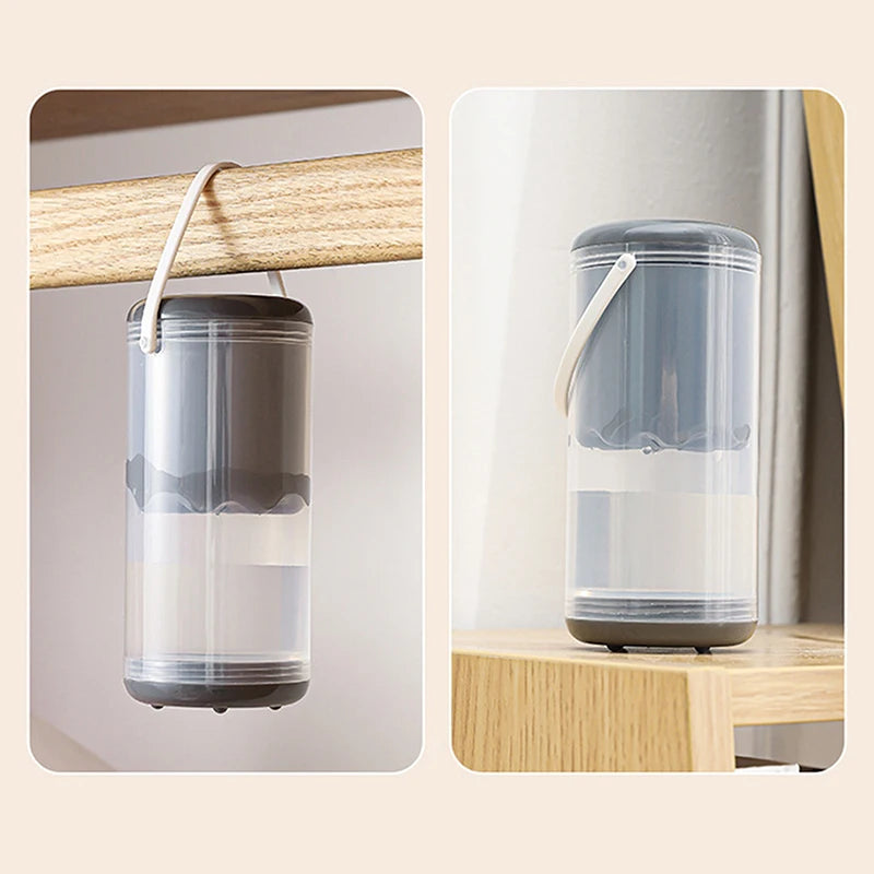 Hanging wardrobe dehumidifier box, closet moisture absorber and desiccant