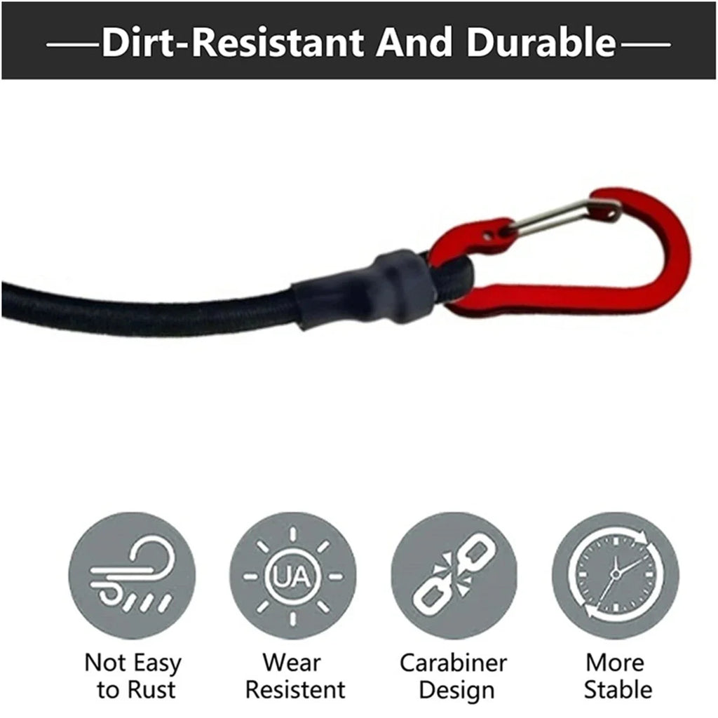 Heavy-Duty Bungee Strap with Carabiner Hooks