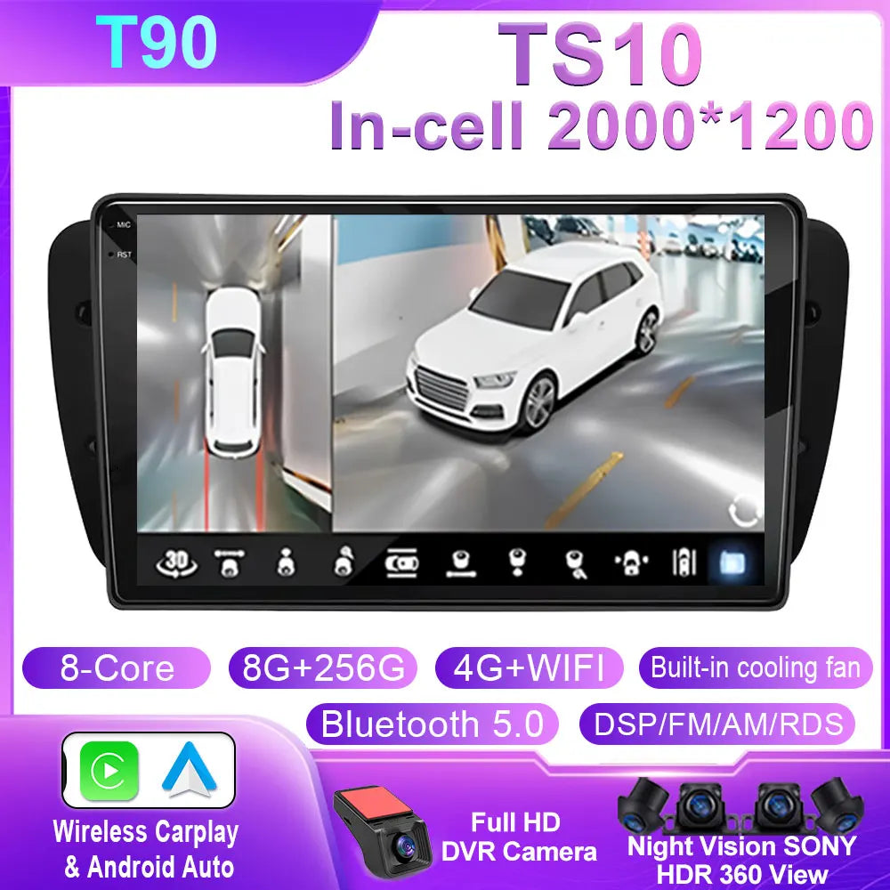 Seat Ibiza MK4 9" Car Radio with Android Auto & GPS - image 7