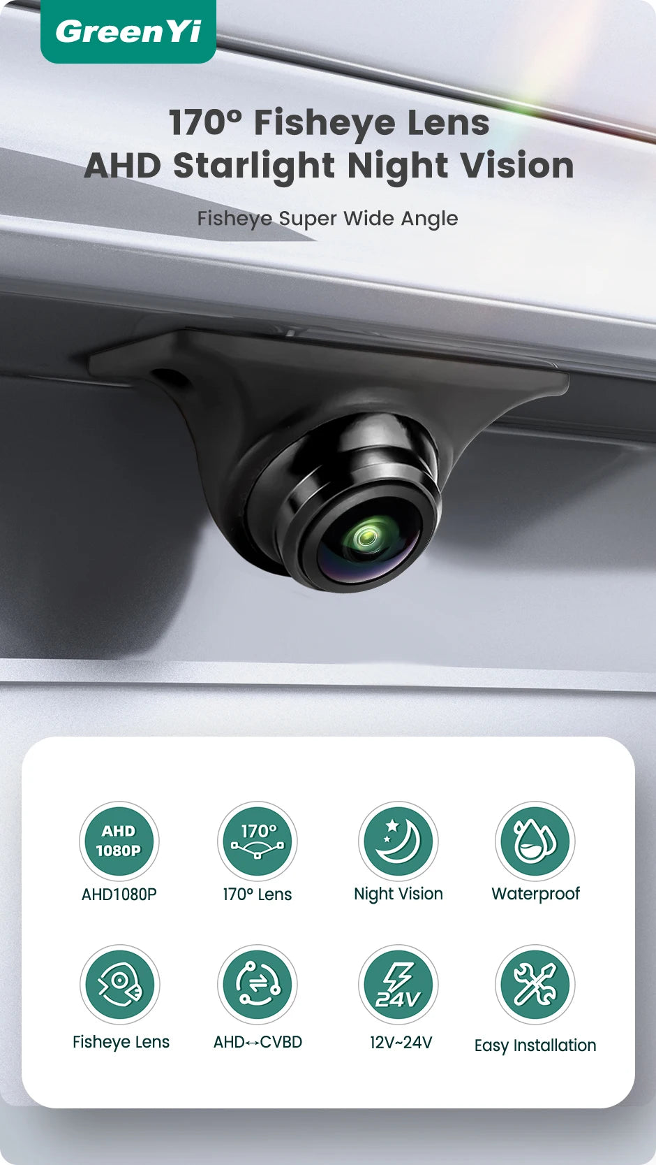 GreenYi 360° Adjustable AHD 1080P Mini Car Camera - image 7