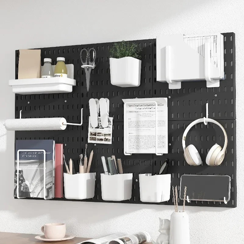 No-Punch Pegboard Accessories – Hanging Shelf & Hooks