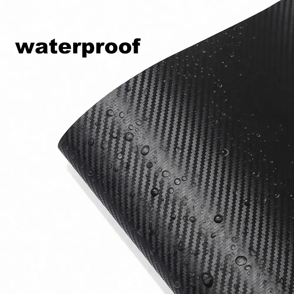 3D Carbon Fiber Car Wrap Vinyl Film - Black PVC for Car Motorcycle - image 2