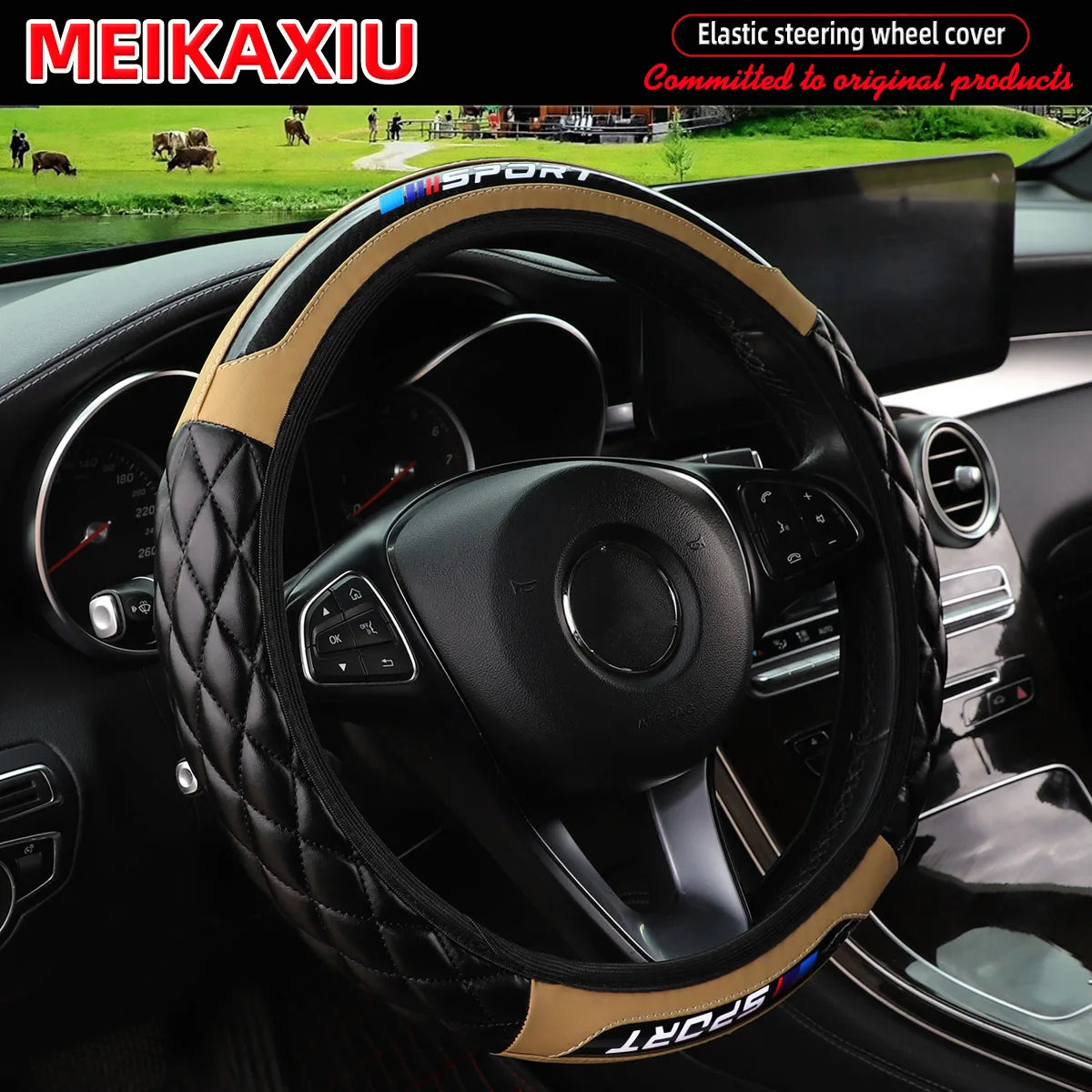 Universal Sport Steering Wheel Cover Without Inner Ring