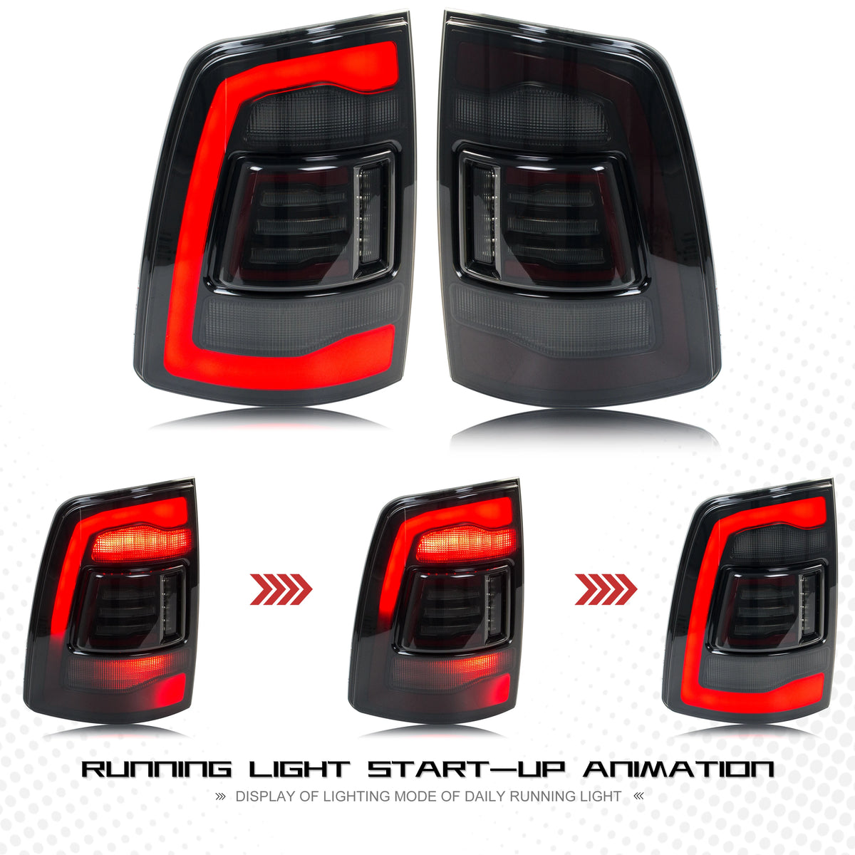 Sequential LED Tail Lights for Dodge Ram 1500 2500 3500 2009-2018 - image 4