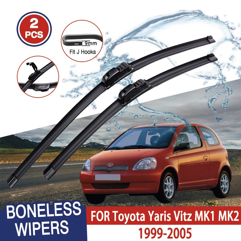 Frameless Wiper Blades for Toyota Yaris Vitz 1999-2005 (2 Pack)