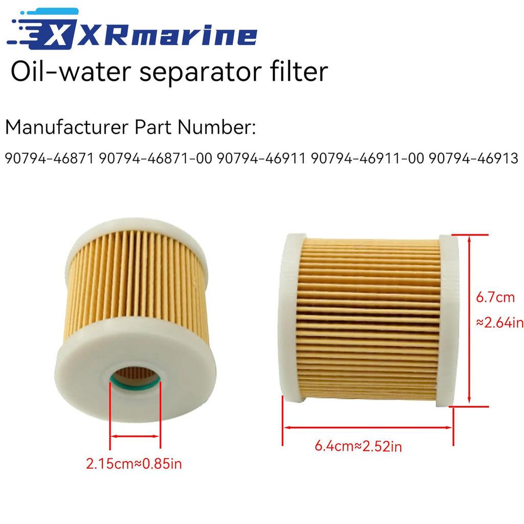 4-Pack Fuel Water Separator Filters for Yamaha and Honda Outboards - view 2
