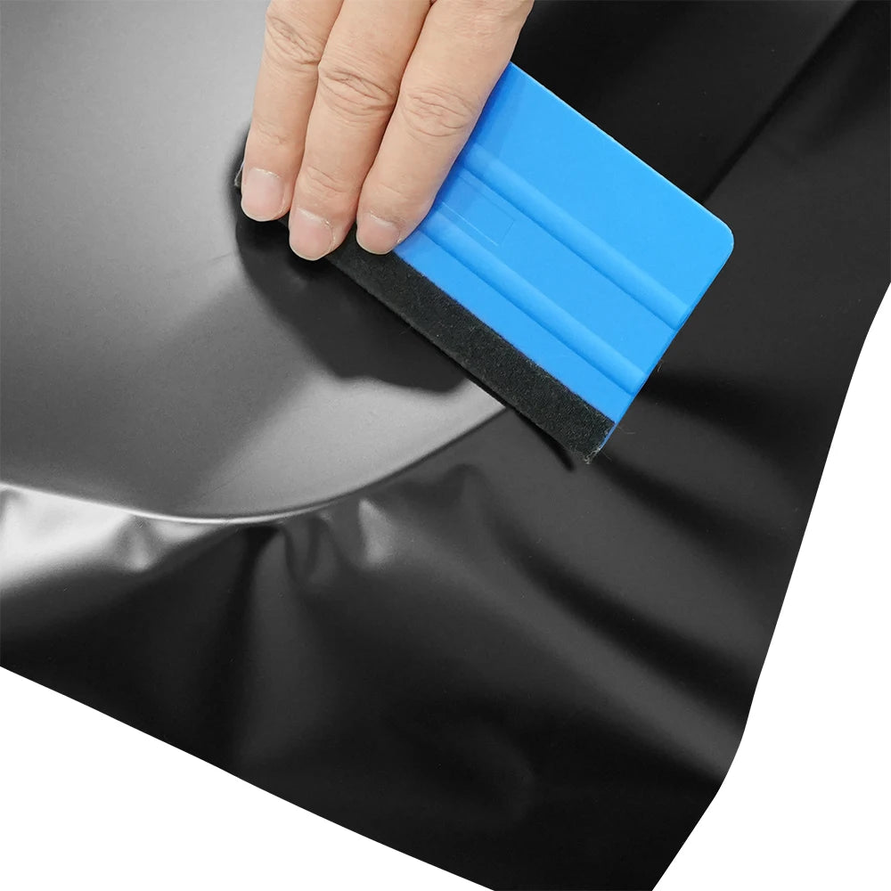 Satin Black Vinyl Wrap - Bubble-Free Car Customization Film - image 2