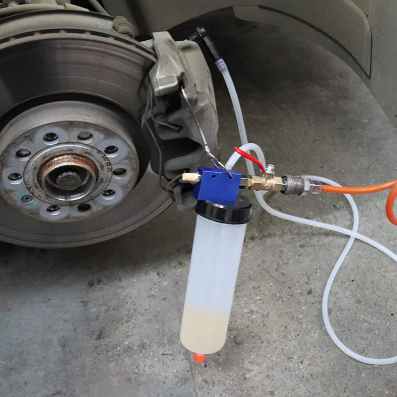 Pneumatic Brake Fluid Extractor Brake Bleeder Kit Vacuum Pump with 340ML Bottle