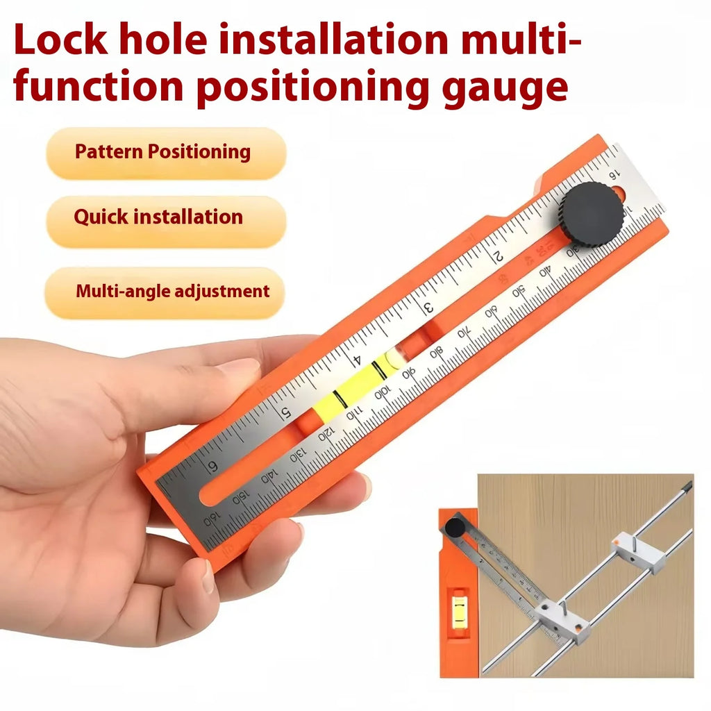Multi-Angle Woodworking Ruler with Depth Gauge - Adjustable Protractor - image 3